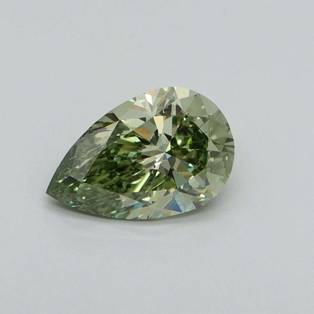 Loose Diamond - PEAR 1.15ct Fancy Vivid Green VS1: Loose Diamond - PEAR 1.15ct Fancy Vivid Green VS1 Source: This is a real non-mined Diamond that has been grown in a lab Shape: PEAR Carats: 1.15 Color: Fancy Vivid Green Certification: IGI Video: