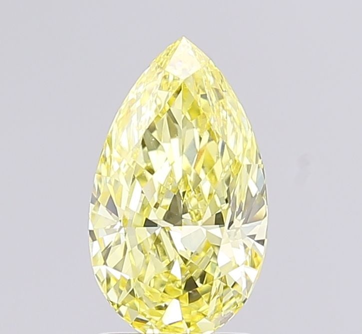 Loose Diamond - PEAR 1.57ct Fancy Yellow VS1: Loose Diamond - PEAR 1.57ct Fancy Yellow VS1 Source: This is a real non-mined Diamond that has been grown in a lab Shape: PEAR Carats: 1.57 Color: Fancy Yellow Certification: IGI Video: