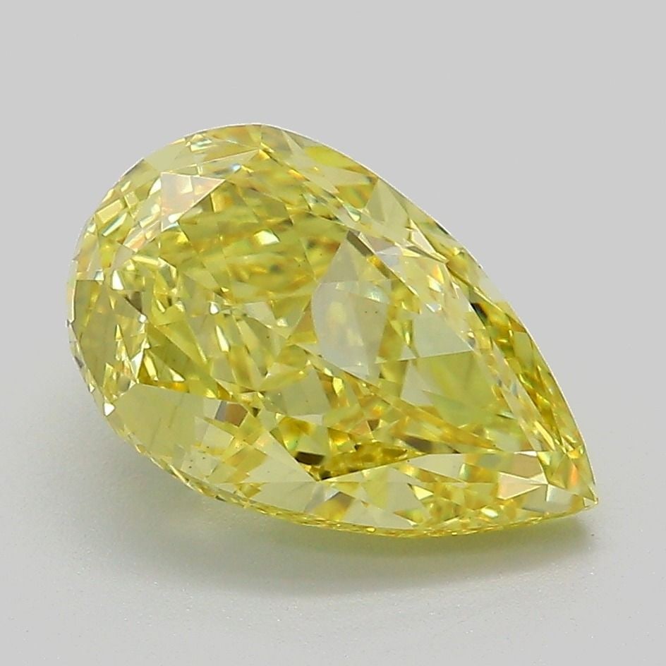 Loose Diamond - PEAR 3.14ct Fancy Intense Yellow VS1: Loose Diamond - PEAR 3.14ct Fancy Intense Yellow VS1 Source: This is a real non-mined Diamond that has been grown in a lab Shape: PEAR Carats: 3.14 Color: Fancy Intense Yellow Certification: IGI Video