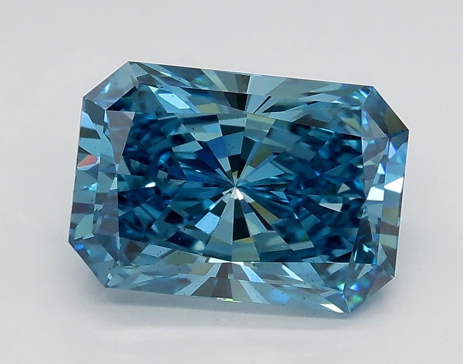 Loose Diamond - RADIANT 2.05ct Fancy Vivid Blue VS2: Loose Diamond - RADIANT 2.05ct Fancy Vivid Blue VS2 Source: This is a real non-mined Diamond that has been grown in a lab Shape: RADIANT Carats: 2.05 Color: Fancy Vivid Blue Certification: IGI Video: