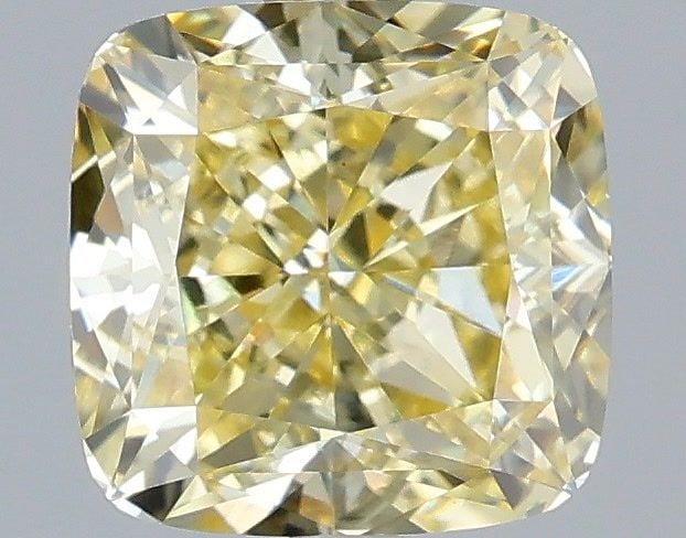 Loose Diamond - CUSHION MODIFIED 2.1ct Fancy Yellow VS1: Loose Diamond - CUSHION MODIFIED 2.1ct Fancy Yellow VS1 Source: This is a real non-mined Diamond that has been grown in a lab Shape: CUSHION MODIFIED Carats: 2.1 Color: Fancy Yellow Certification: IGI