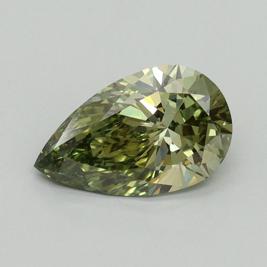 Loose Diamond - PEAR 1.17ct Fancy Vivid Green VS1: Loose Diamond - PEAR 1.17ct Fancy Vivid Green VS1 Source: This is a real non-mined Diamond that has been grown in a lab Shape: PEAR Carats: 1.17 Color: Fancy Vivid Green Certification: IGI Video: