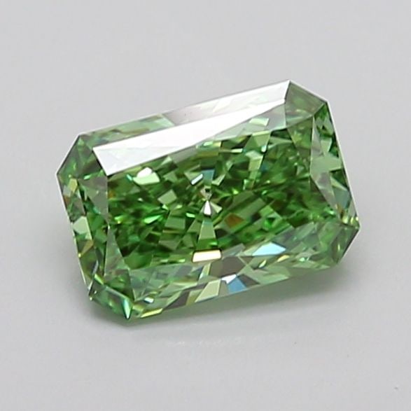 Loose Diamond - RADIANT 1.31ct Fancy Vivid Green VVS2: Loose Diamond - RADIANT 1.31ct Fancy Vivid Green VVS2 Source: This is a real non-mined Diamond that has been grown in a lab Shape: RADIANT Carats: 1.31 Color: Fancy Vivid Green Certification: IGI PLEA