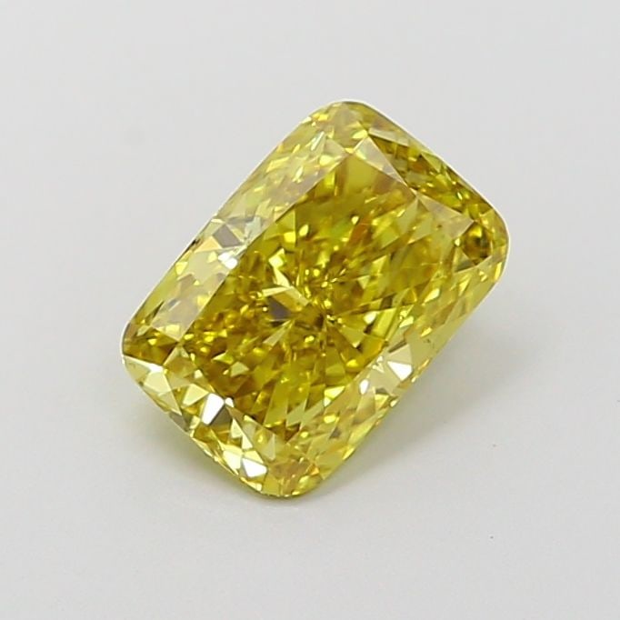 Loose Diamond - CUSHION MODIFIED 1.09ct Fancy Vivid Yellow VVS2: Loose Diamond - CUSHION MODIFIED 1.09ct Fancy Vivid Yellow VVS2 Source: This is a real non-mined Diamond that has been grown in a lab Shape: CUSHION MODIFIED Carats: 1.09 Color: Fancy Vivid Yellow Cer