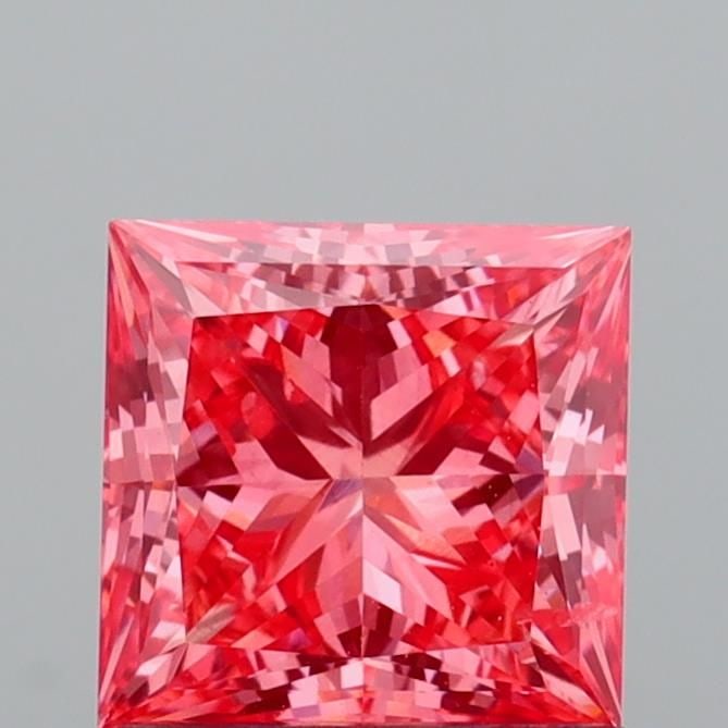 Loose Diamond - PRINCESS 1.05ct Fancy Vivid Pink SI1: Loose Diamond - PRINCESS 1.05ct Fancy Vivid Pink SI1 Source: This is a real non-mined Diamond that has been grown in a lab Shape: PRINCESS Carats: 1.05 Color: Fancy Vivid Pink Certification: IGI Video