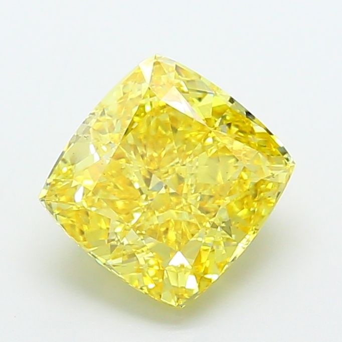 Loose Diamond - CUSHION MODIFIED 6.56ct Fancy Vivid Yellow VS2: Loose Diamond - CUSHION MODIFIED 6.56ct Fancy Vivid Yellow VS2 Source: This is a real non-mined Diamond that has been grown in a lab Shape: CUSHION MODIFIED Carats: 6.56 Color: Fancy Vivid Yellow Cert