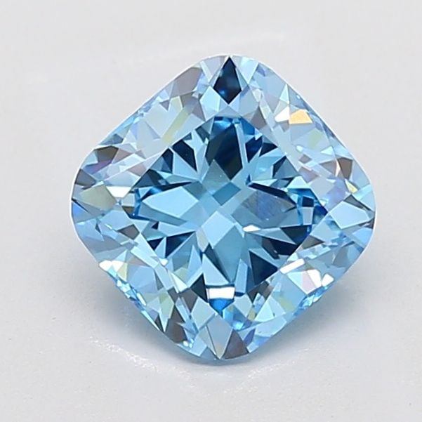 Loose Diamond - CUSHION MODIFIED 2.4ct Fancy Vivid Blue VS1: Loose Diamond - CUSHION MODIFIED 2.4ct Fancy Vivid Blue VS1 Source: This is a real non-mined Diamond that has been grown in a lab Shape: CUSHION MODIFIED Carats: 2.4 Color: Fancy Vivid Blue