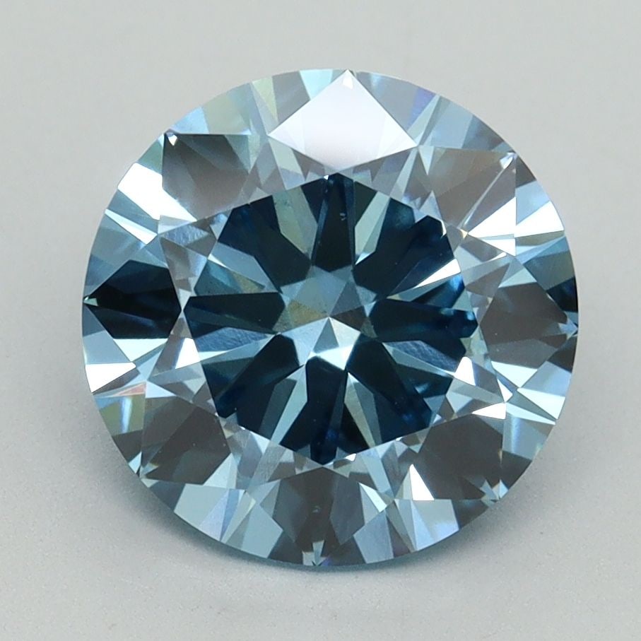 Loose Diamond - ROUND 3.01ct Fancy Vivid Blue VS1: Loose Diamond - ROUND 3.01ct Fancy Vivid Blue VS1 Source: This is a real non-mined Diamond that has been grown in a lab Shape: ROUND Carats: 3.01 Color: Fancy Vivid Blue Certification: IGI Video: