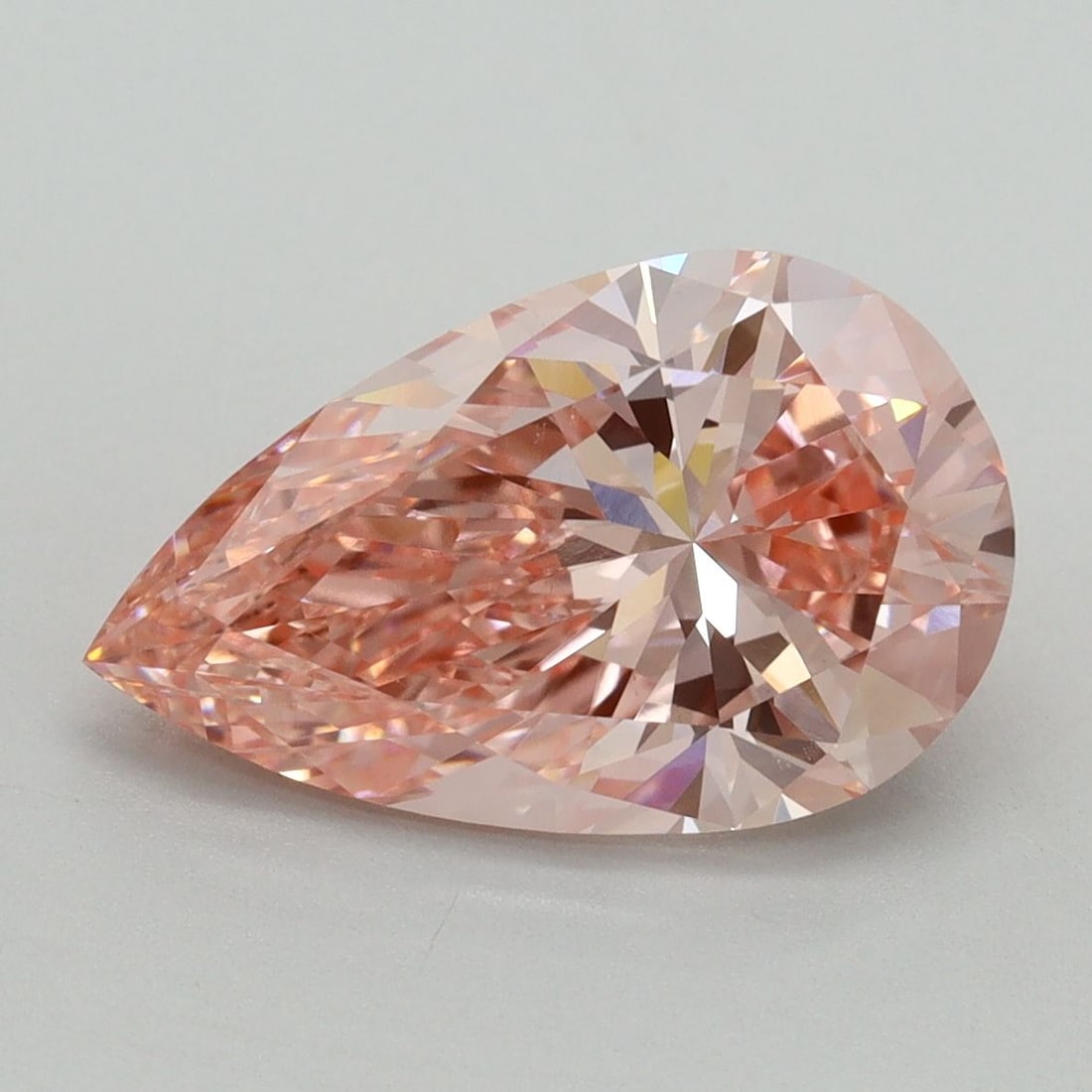 Loose Diamond - PEAR 3.55ct Fancy Vivid Pink VVS2: Loose Diamond - PEAR 3.55ct Fancy Vivid Pink VVS2 Source: This is a real non-mined Diamond that has been grown in a lab Shape: PEAR Carats: 3.55 Color: Fancy Vivid Pink Certification: IGI Video: