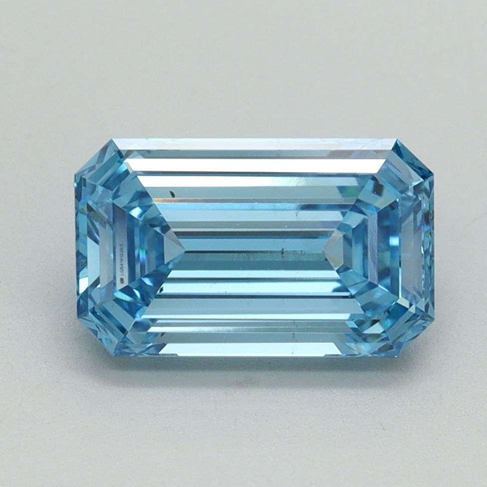 Loose Diamond - EMERALD 2.07ct Fancy Vivid Blue VS2: Loose Diamond - EMERALD 2.07ct Fancy Vivid Blue VS2 Source: This is a real non-mined Diamond that has been grown in a lab Shape: EMERALD Carats: 2.07 Color: Fancy Vivid Blue Certification: IGI Video: