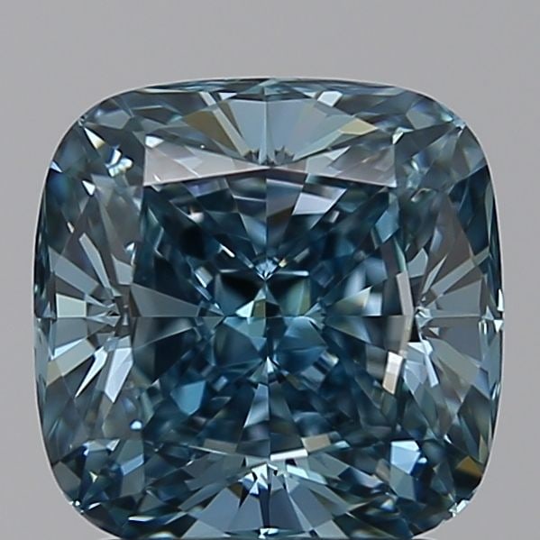 Loose Diamond - CUSHION BRILLIANT 2.1ct Blue VS1: Loose Diamond - CUSHION BRILLIANT 2.1ct Blue VS1 Source: This is a real non-mined Diamond that has been grown in a lab Shape: CUSHION BRILLIANT Carats: 2.1 Color: Blue Certification: NONE Video: