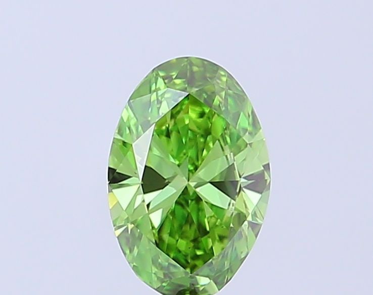 Loose Diamond - OVAL 1.06ct Fancy Vivid Green VS1: Loose Diamond - OVAL 1.06ct Fancy Vivid Green VS1 Source: This is a real non-mined Diamond that has been grown in a lab Shape: OVAL Carats: 1.06 Color: Fancy Vivid Green Certification: IGI Video: