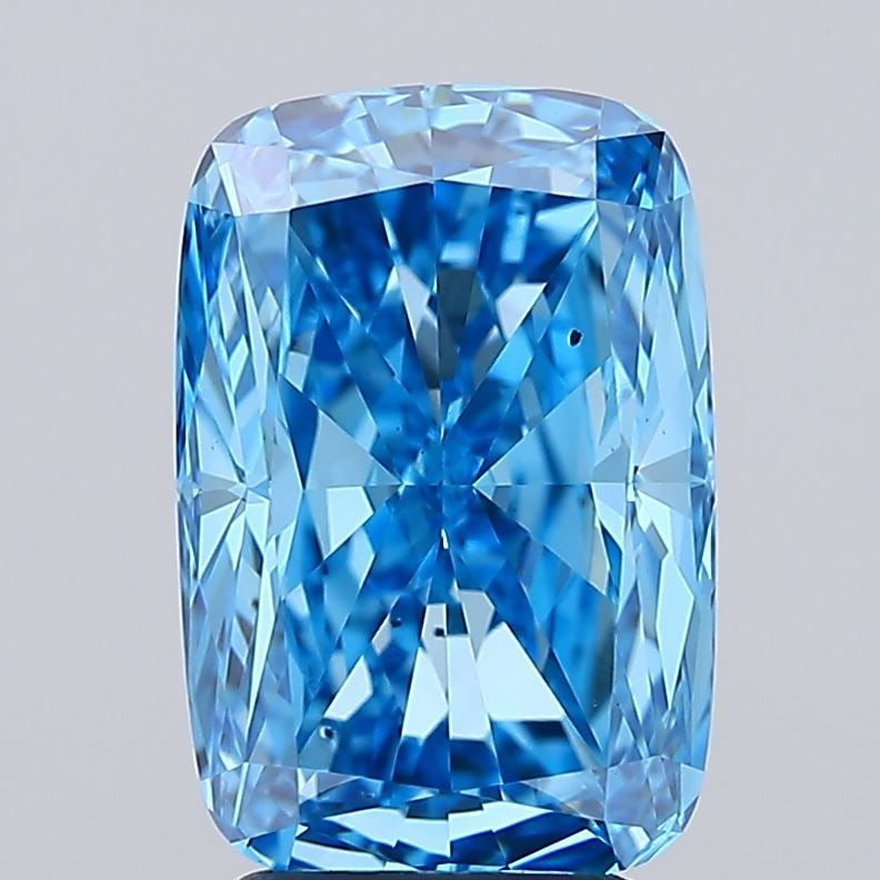 Loose Diamond - CUSHION MODIFIED 4.08ct Fancy Vivid Blue VS2: Loose Diamond - CUSHION MODIFIED 4.08ct Fancy Vivid Blue VS2 Source: This is a real non-mined Diamond that has been grown in a lab Shape: CUSHION MODIFIED Carats: 4.08 Color: Fancy Vivid Blue Certific