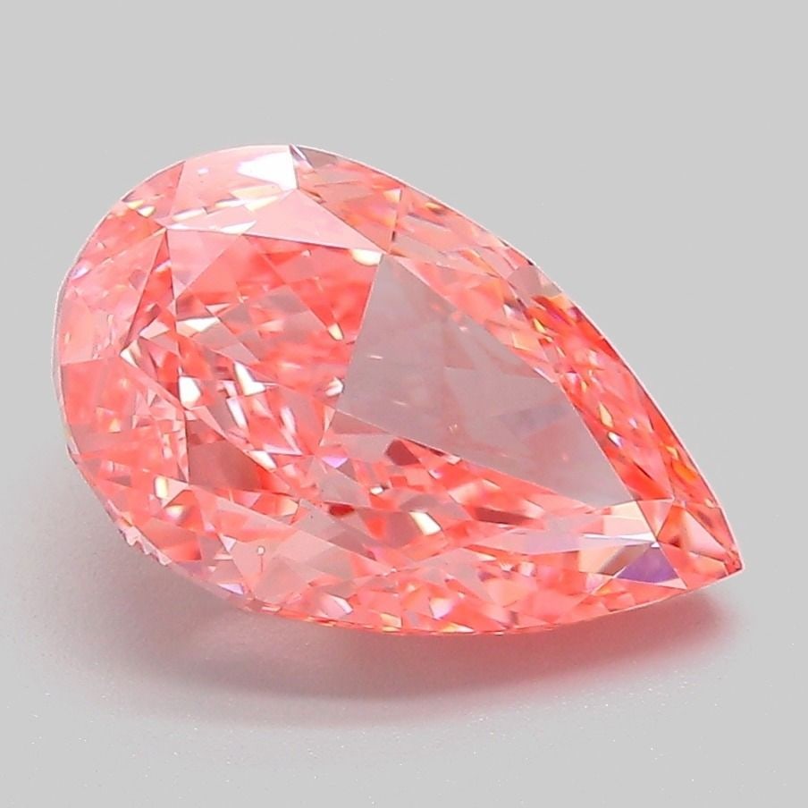 Loose Diamond - PEAR 3.03ct Fancy Vivid Pink VVS2: Loose Diamond - PEAR 3.03ct Fancy Vivid Pink VVS2 Source: This is a real non-mined Diamond that has been grown in a lab Shape: PEAR Carats: 3.03 Color: Fancy Vivid Pink Certification: IGI Video: