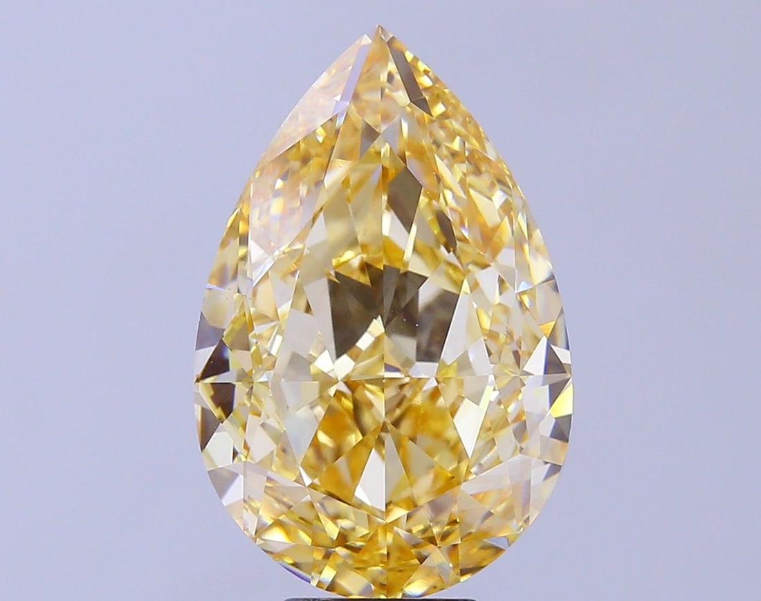 Loose Diamond - PEAR 11.08ct Fancy Yellow VS1: Loose Diamond - PEAR 11.08ct Fancy Yellow VS1 Source: This is a real non-mined Diamond that has been grown in a lab Shape: PEAR Carats: 11.08 Color: Fancy Yellow Certification: IGI Video: