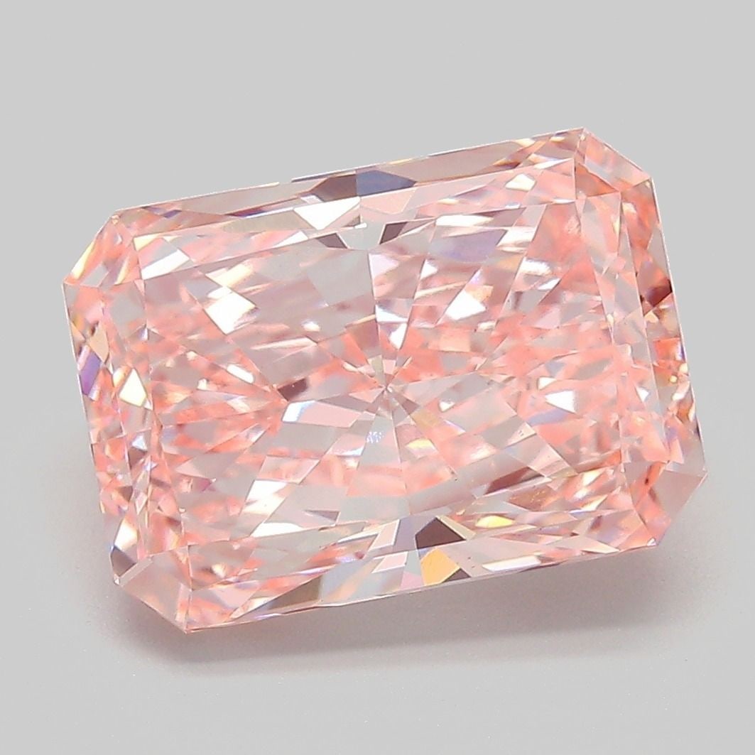 Loose Diamond - RADIANT 5.52ct Fancy Intense Pink VS1: Loose Diamond - RADIANT 5.52ct Fancy Intense Pink VS1 Source: This is a real non-mined Diamond that has been grown in a lab Shape: RADIANT Carats: 5.52 Color: Fancy Intense Pink Certification: IGI PLE