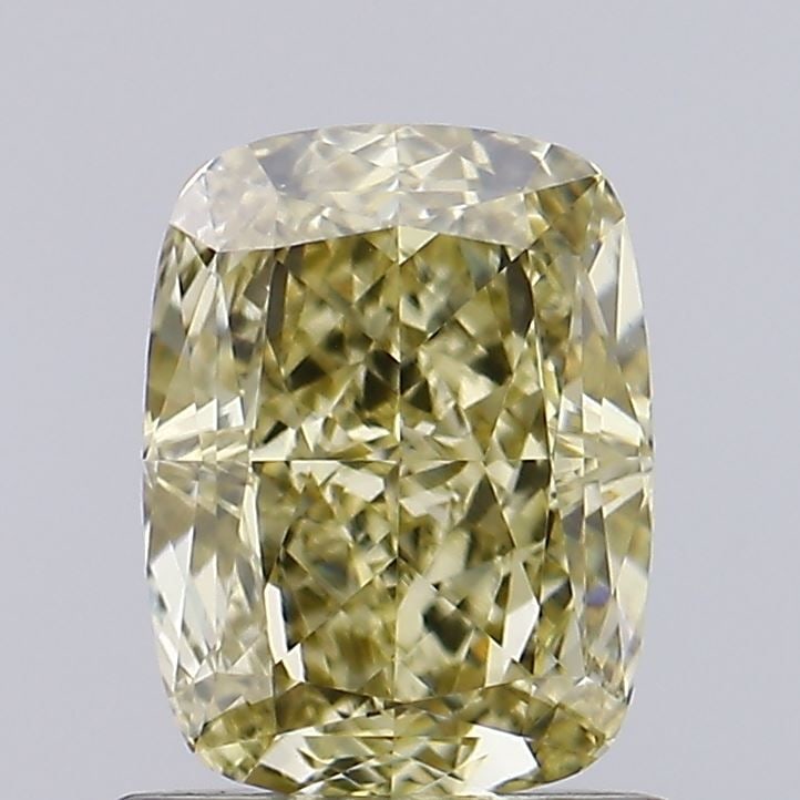 Loose Diamond - CUSHION MODIFIED 0.98ct Fancy Yellow VS1: Loose Diamond - CUSHION MODIFIED 0.98ct Fancy Yellow VS1 Source: This is a real non-mined Diamond that has been grown in a lab Shape: CUSHION MODIFIED Carats: 0.98 Color: Fancy Yellow Certification: I