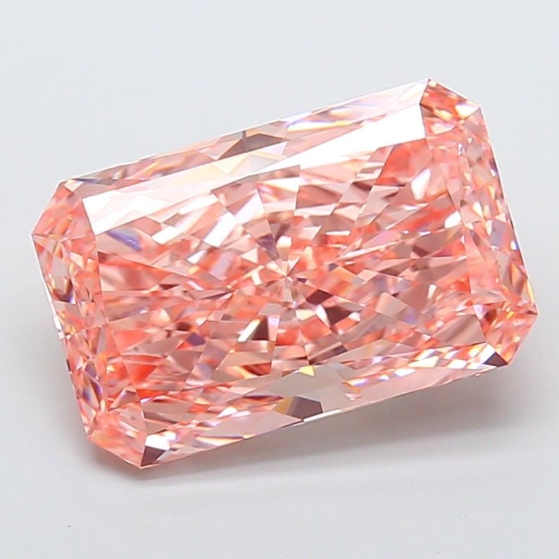 Loose Diamond - RADIANT 10.06ct Fancy Vivid Pink VS1: Loose Diamond - RADIANT 10.06ct Fancy Vivid Pink VS1 Source: This is a real non-mined Diamond that has been grown in a lab Shape: RADIANT Carats: 10.06 Color: Fancy Vivid Pink Certification: IGI Video