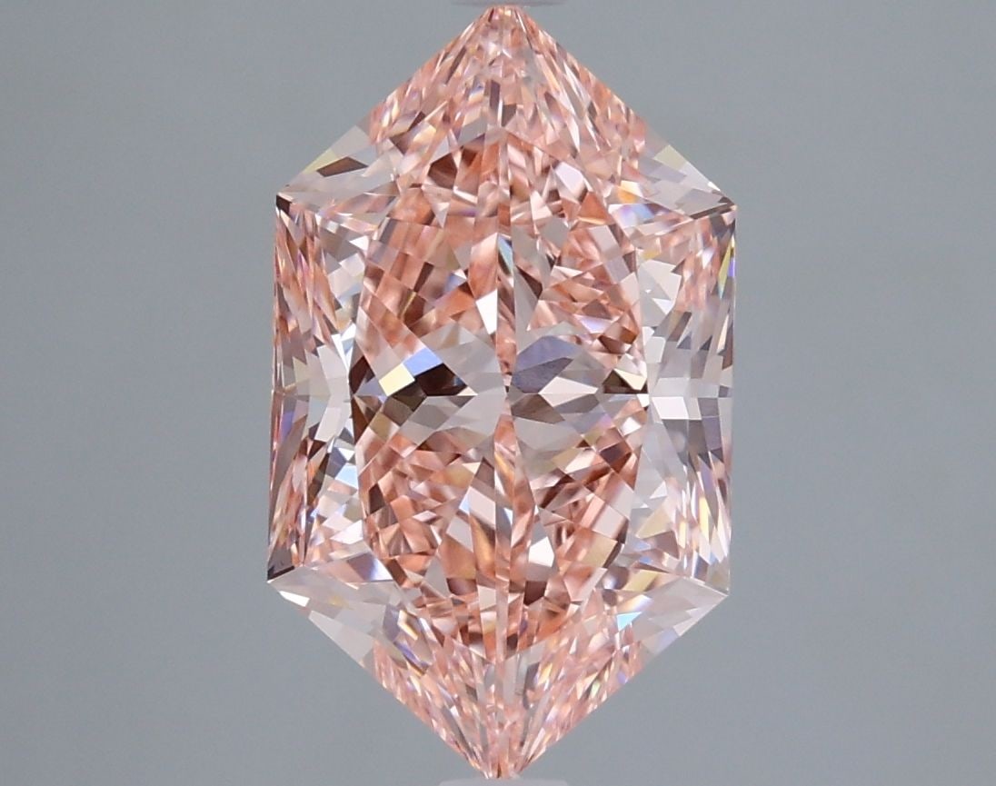 Loose Diamond - HEXAGONAL 3.34ct Fancy Vivid Pink VS1: Loose Diamond - HEXAGONAL 3.34ct Fancy Vivid Pink VS1 Source: This is a real non-mined Diamond that has been grown in a lab Shape: HEXAGONAL Carats: 3.34 Color: Fancy Vivid Pink Certification: IGI Vid
