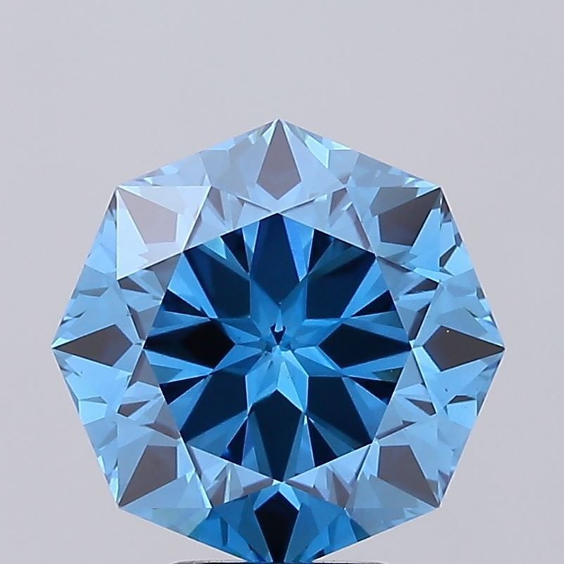 Loose Diamond - OCTAGONAL 5.9ct Fancy Vivid Blue VS1: Loose Diamond - OCTAGONAL 5.9ct Fancy Vivid Blue VS1 Source: This is a real non-mined Diamond that has been grown in a lab Shape: OCTAGONAL Carats: 5.9 Color: Fancy Vivid Blue Certification: IGI Video