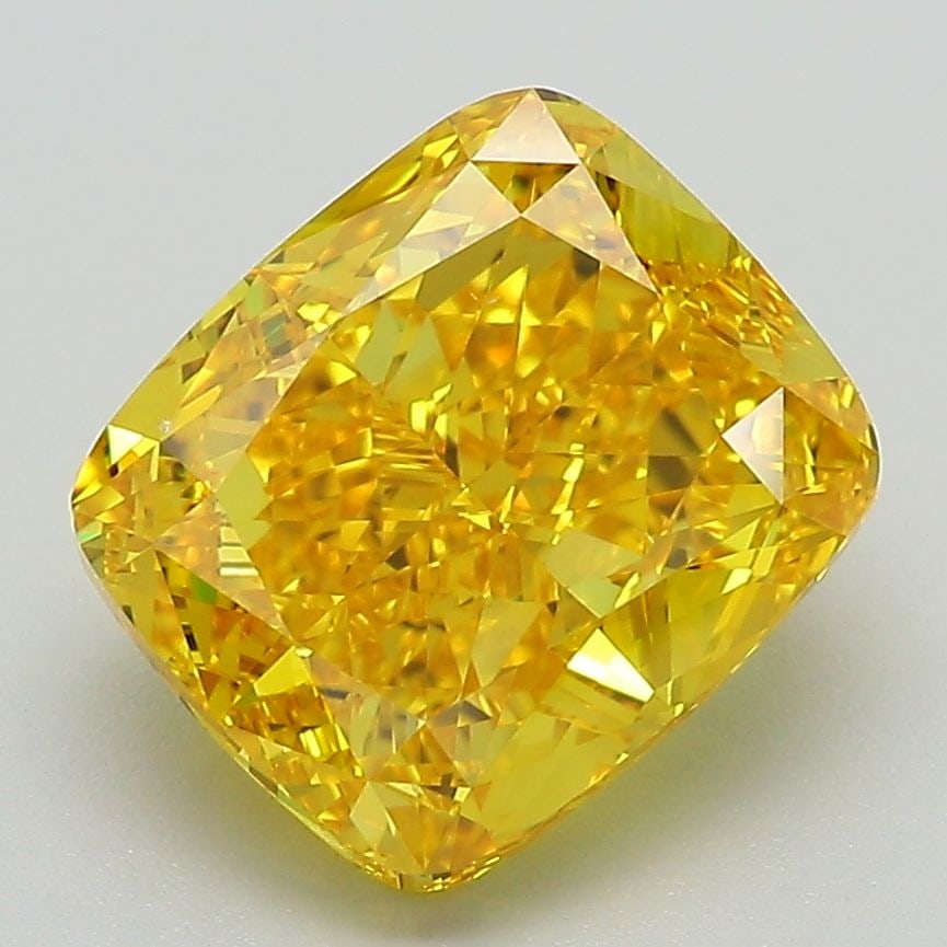 Loose Diamond - CUSHION MODIFIED 4.01ct Fancy Vivid Yellow VS1: Loose Diamond - CUSHION MODIFIED 4.01ct Fancy Vivid Yellow VS1 Source: This is a real non-mined Diamond that has been grown in a lab Shape: CUSHION MODIFIED Carats: 4.01 Color: Fancy Vivid Yellow Cert