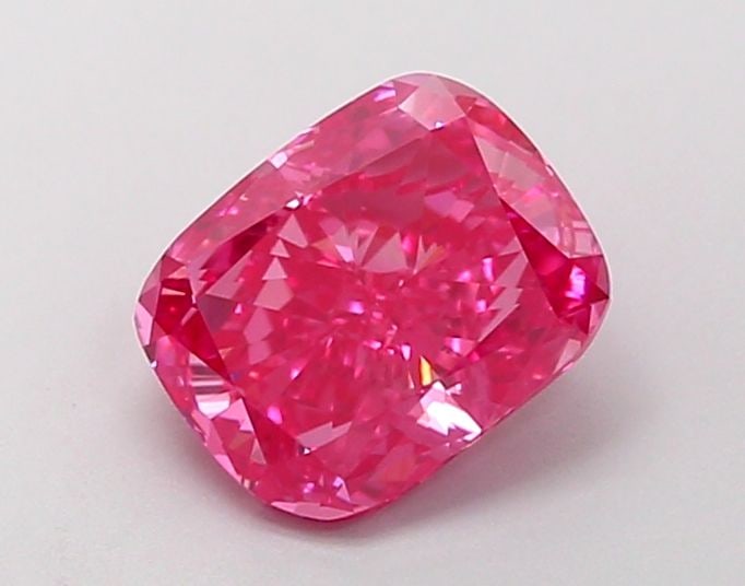 Loose Diamond - CUSHION MODIFIED 1.29ct Fancy Vivid Pink VVS2: Loose Diamond - CUSHION MODIFIED 1.29ct Fancy Vivid Pink VVS2 Source: This is a real non-mined Diamond that has been grown in a lab Shape: CUSHION MODIFIED Carats: 1.29 Color: Fancy Vivid Pink Certifi