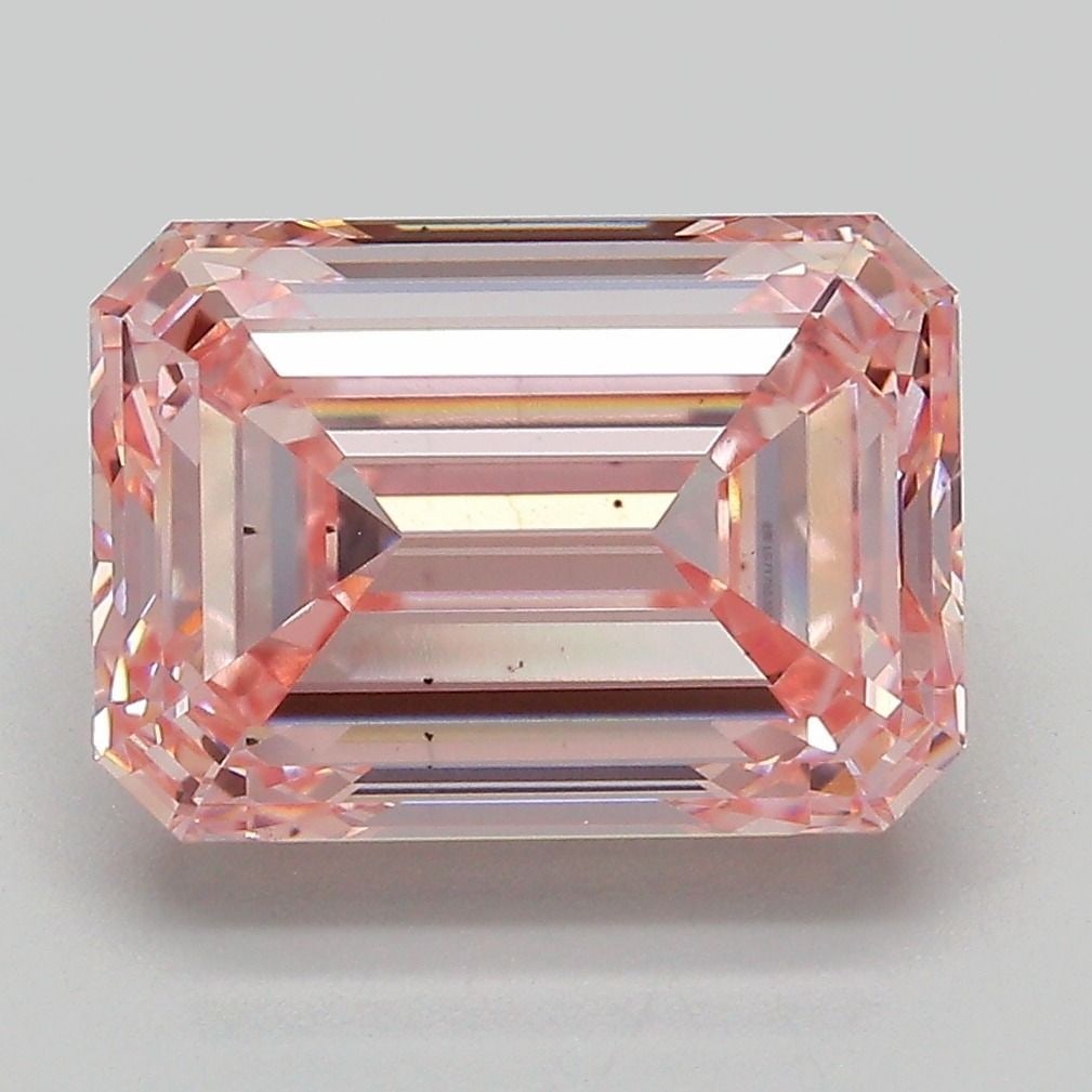 Loose Diamond - EMERALD 5.53ct Fancy Intense Pink VS2: Loose Diamond - EMERALD 5.53ct Fancy Intense Pink VS2 Source: This is a real non-mined Diamond that has been grown in a lab Shape: EMERALD Carats: 5.53 Color: Fancy Intense Pink Certification: IGI Vid