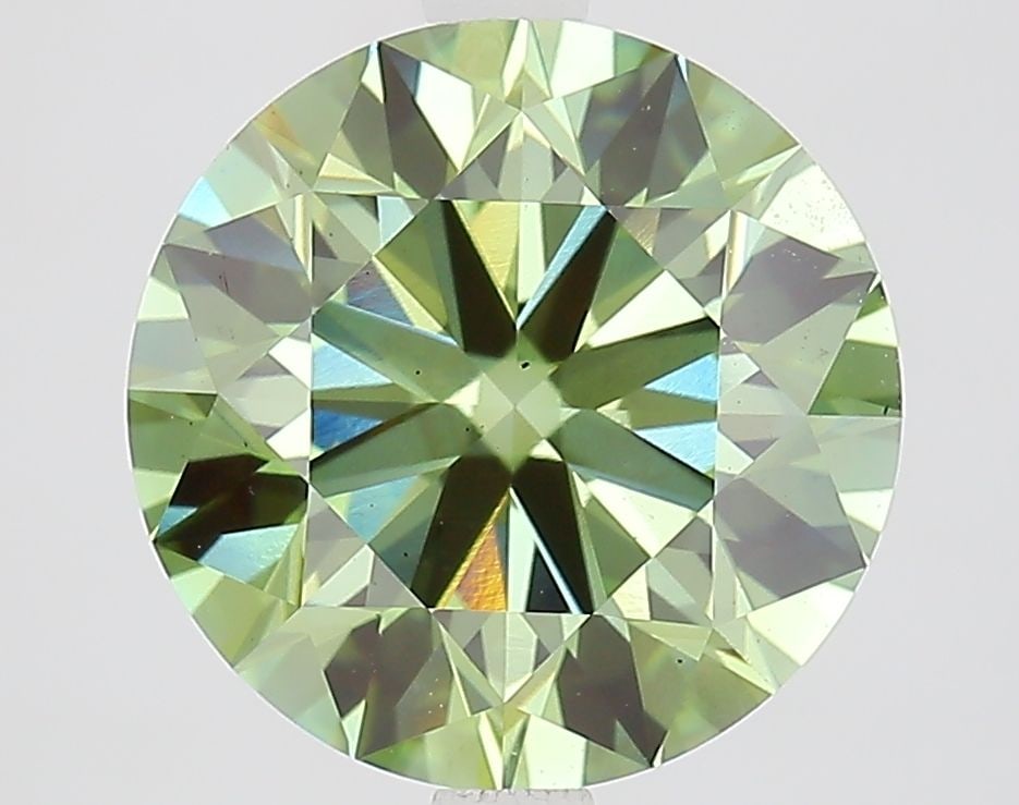 Ideal Loose Diamond - ROUND 4.51ct Fancy Vivid Green VS1: Ideal Loose Diamond - ROUND 4.51ct Fancy Vivid Green VS1 Source: This is a real non-mined Diamond that has been grown in a lab Shape: ROUND Carats: 4.51 Color: Fancy Vivid Green Certification: IGI Vid
