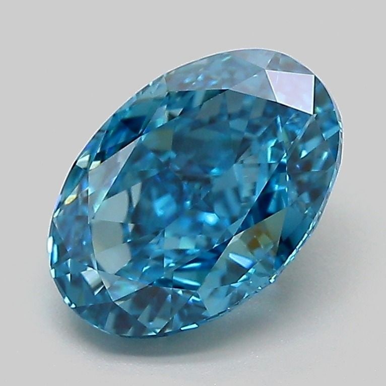 Loose Diamond - OVAL 2.1ct Fancy Vivid Blue VVS2: Loose Diamond - OVAL 2.1ct Fancy Vivid Blue VVS2 Source: This is a real non-mined Diamond that has been grown in a lab Shape: OVAL Carats: 2.1 Color: Fancy Vivid Blue Certification: IGI Video: