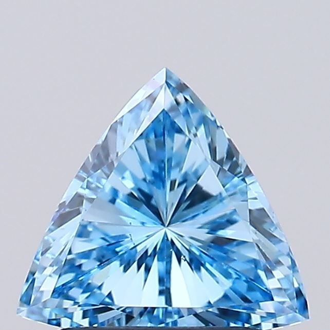 Loose Diamond - TRIANGULAR 0.88ct Fancy Vivid Blue VVS2: Loose Diamond - TRIANGULAR 0.88ct Fancy Vivid Blue VVS2 Source: This is a real non-mined Diamond that has been grown in a lab Shape: TRIANGULAR Carats: 0.88 Color: Fancy Vivid Blue Certification: NONE