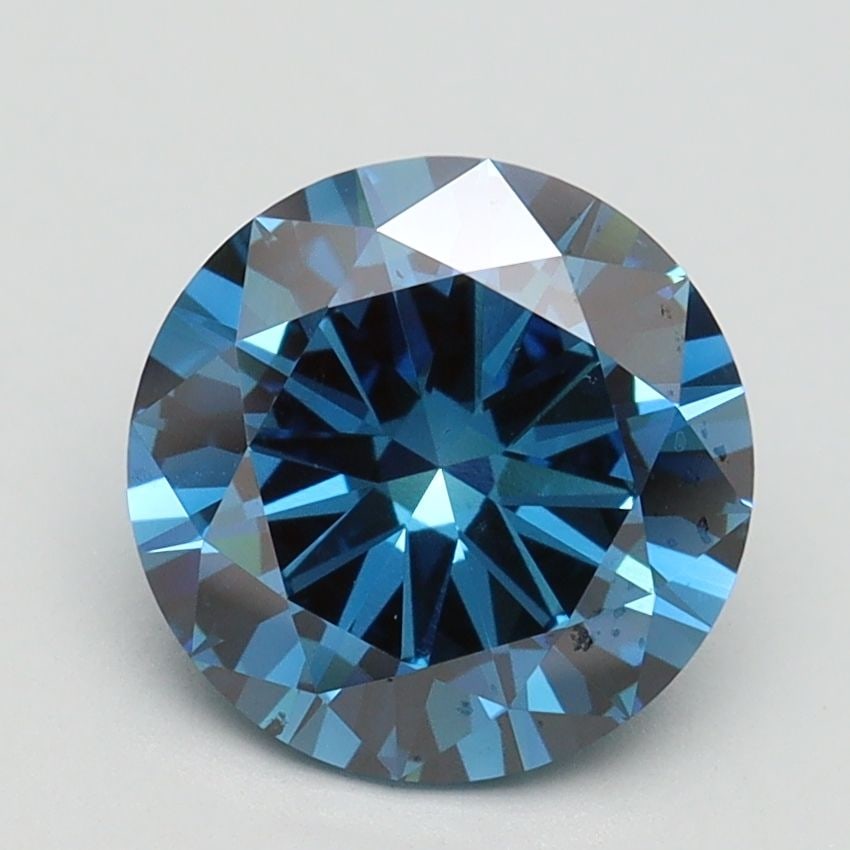 Loose Diamond - ROUND 2.01ct Fancy Vivid Blue VS2: Loose Diamond - ROUND 2.01ct Fancy Vivid Blue VS2 Source: This is a real non-mined Diamond that has been grown in a lab Shape: ROUND Carats: 2.01 Color: Fancy Vivid Blue Certification: IGI Video: