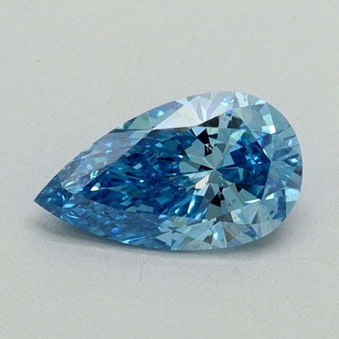 Loose Diamond - PEAR 0.51ct Fancy Vivid Blue SI1: Loose Diamond - PEAR 0.51ct Fancy Vivid Blue SI1 Source: This is a real non-mined Diamond that has been grown in a lab Shape: PEAR Carats: 0.51 Color: Fancy Vivid Blue Certification: IGI Video:
