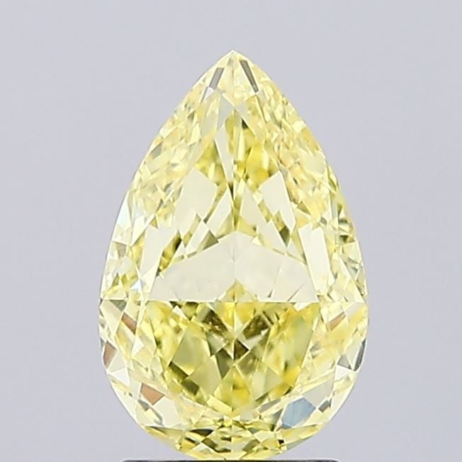Loose Diamond - PEAR 2.09ct Fancy Intense Yellow VVS2: Loose Diamond - PEAR 2.09ct Fancy Intense Yellow VVS2 Source: This is a real non-mined Diamond that has been grown in a lab Shape: PEAR Carats: 2.09 Color: Fancy Intense Yellow Certification: IGI Vide