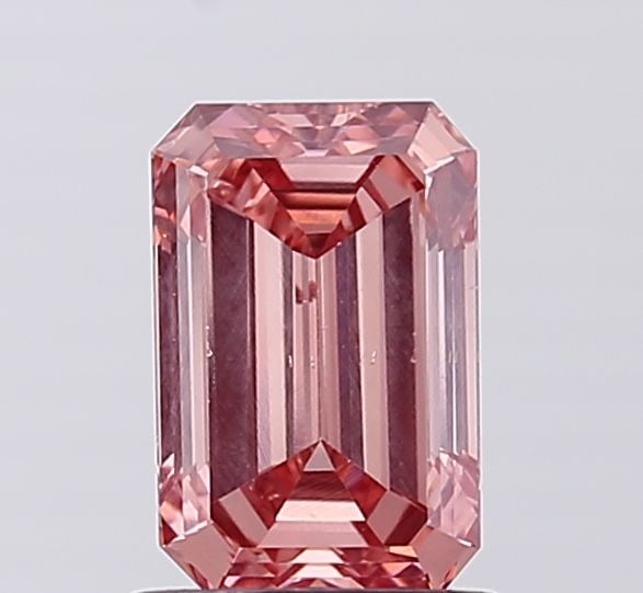 Loose Diamond - EMERALD 1.42ct Fancy Vivid Pink VS2: Loose Diamond - EMERALD 1.42ct Fancy Vivid Pink VS2 Source: This is a real non-mined Diamond that has been grown in a lab Shape: EMERALD Carats: 1.42 Color: Fancy Vivid Pink Certification: IGI Video:
