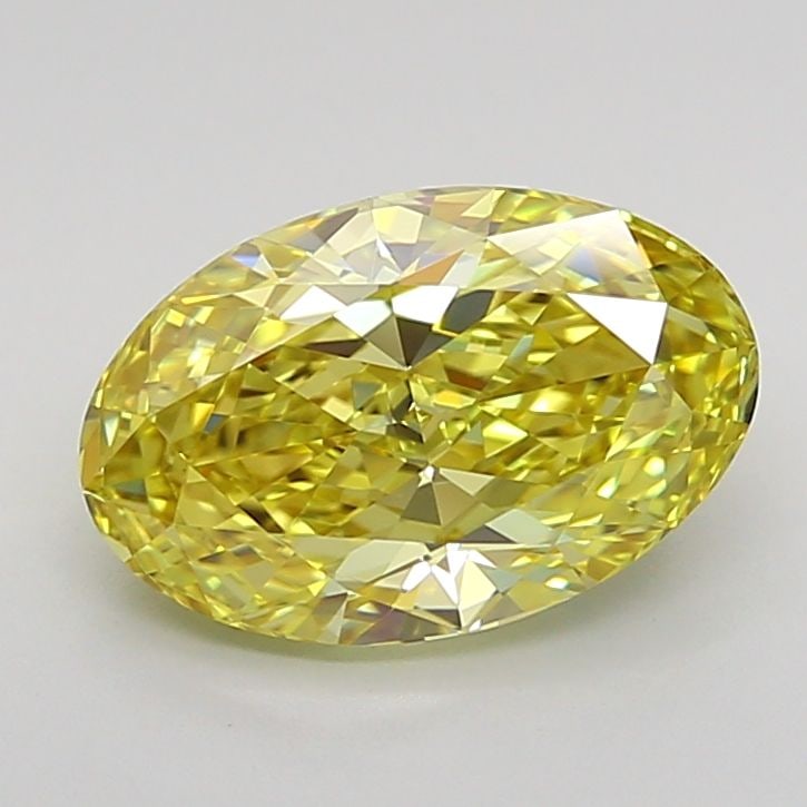 Loose Diamond - OVAL 2.03ct Fancy Intense Yellow VS1: Loose Diamond - OVAL 2.03ct Fancy Intense Yellow VS1 Source: This is a real non-mined Diamond that has been grown in a lab Shape: OVAL Carats: 2.03 Color: Fancy Intense Yellow Certification: IGI Video