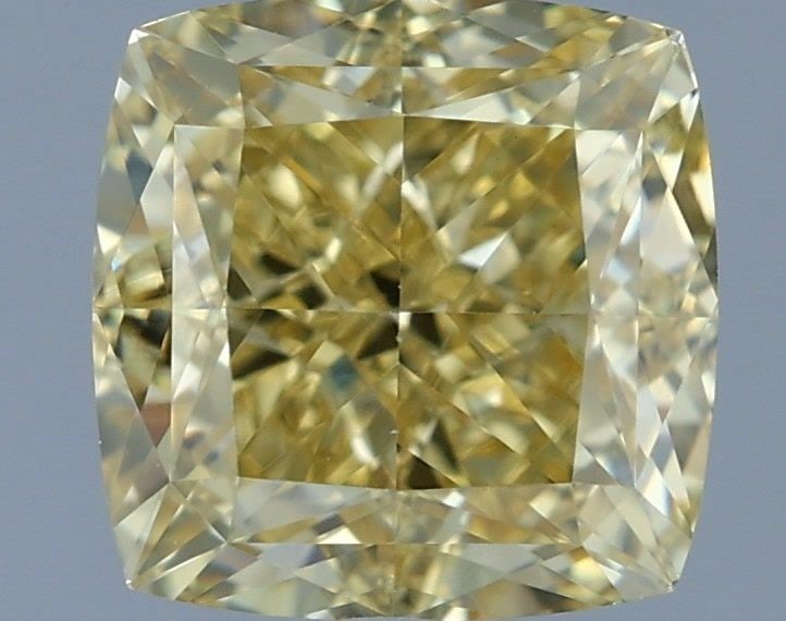 Loose Diamond - CUSHION MODIFIED 1.77ct Fancy Intense Yellow VS1: Loose Diamond - CUSHION MODIFIED 1.77ct Fancy Intense Yellow VS1 Source: This is a real non-mined Diamond that has been grown in a lab Shape: CUSHION MODIFIED Carats: 1.77 Color: Fancy Intense Yellow 