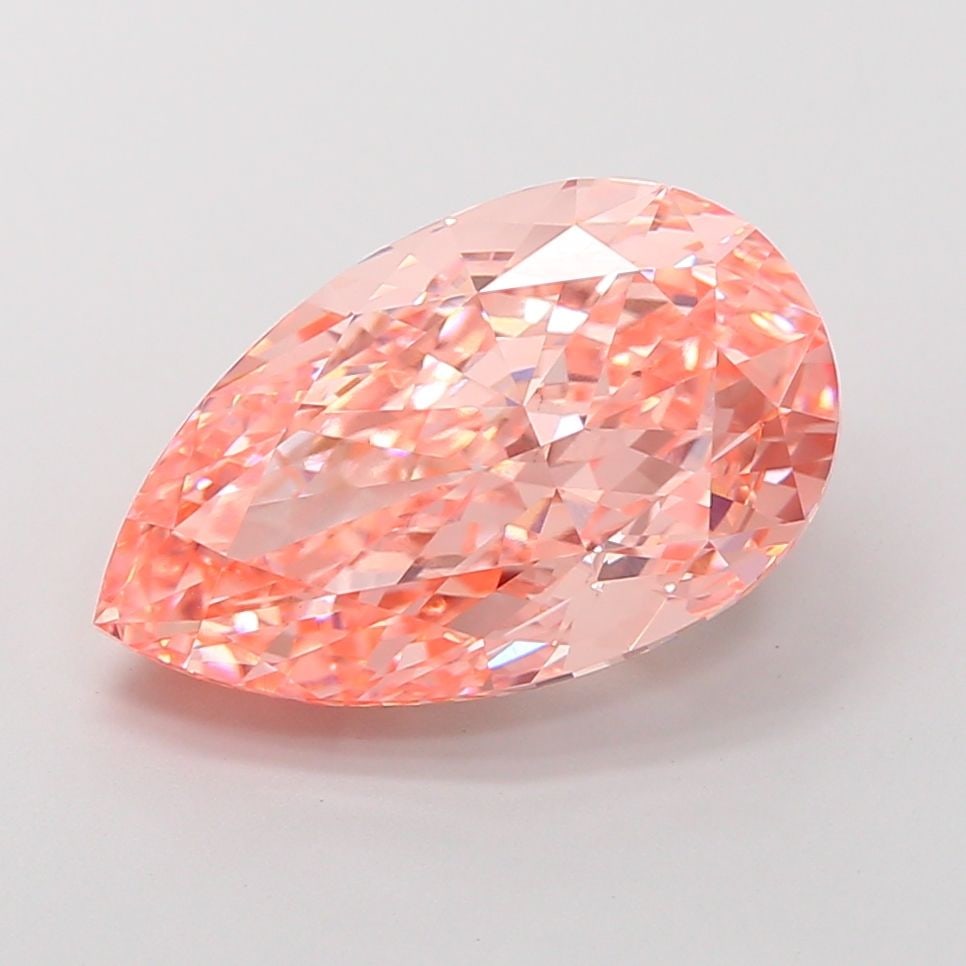 Loose Diamond - PEAR 7.09ct Fancy Intense Orangey Pink VS1: Loose Diamond - PEAR 7.09ct Fancy Intense Orangey Pink VS1 Source: This is a real non-mined Diamond that has been grown in a lab Shape: PEAR Carats: 7.09 Color: Fancy Intense Orangey Pink Certificatio