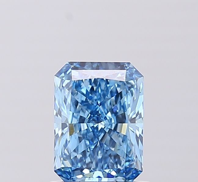 Loose Diamond - RADIANT 1.03ct Fancy Vivid Blue VS2: Loose Diamond - RADIANT 1.03ct Fancy Vivid Blue VS2 Source: This is a real non-mined Diamond that has been grown in a lab Shape: RADIANT Carats: 1.03 Color: Fancy Vivid Blue Certification: IGI Video: