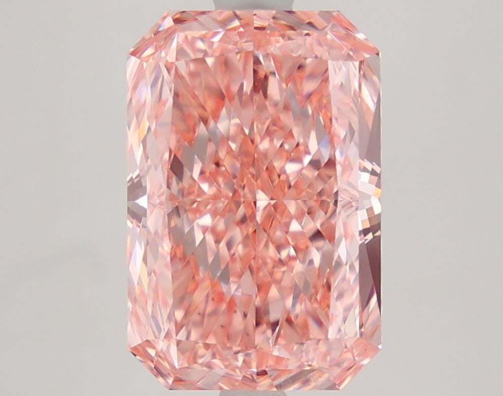 Loose Diamond - RADIANT 4.27ct Fancy Vivid Pink VS1: Loose Diamond - RADIANT 4.27ct Fancy Vivid Pink VS1 Source: This is a real non-mined Diamond that has been grown in a lab Shape: RADIANT Carats: 4.27 Color: Fancy Vivid Pink Certification: IGI Video: