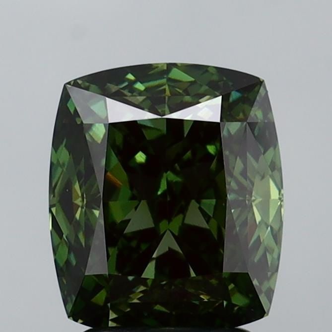 Loose Diamond - CUSHION MODIFIED 3.01ct Fancy Vivid Green VS2 (1 of 1)