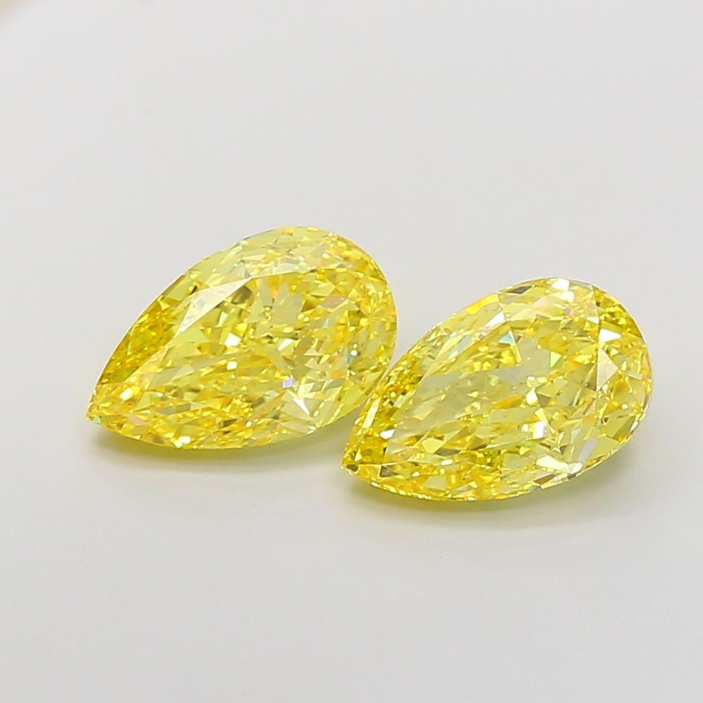 Loose Diamond - PEAR 4.02ct Fancy Vivid Yellow VS2 (1 of 1)