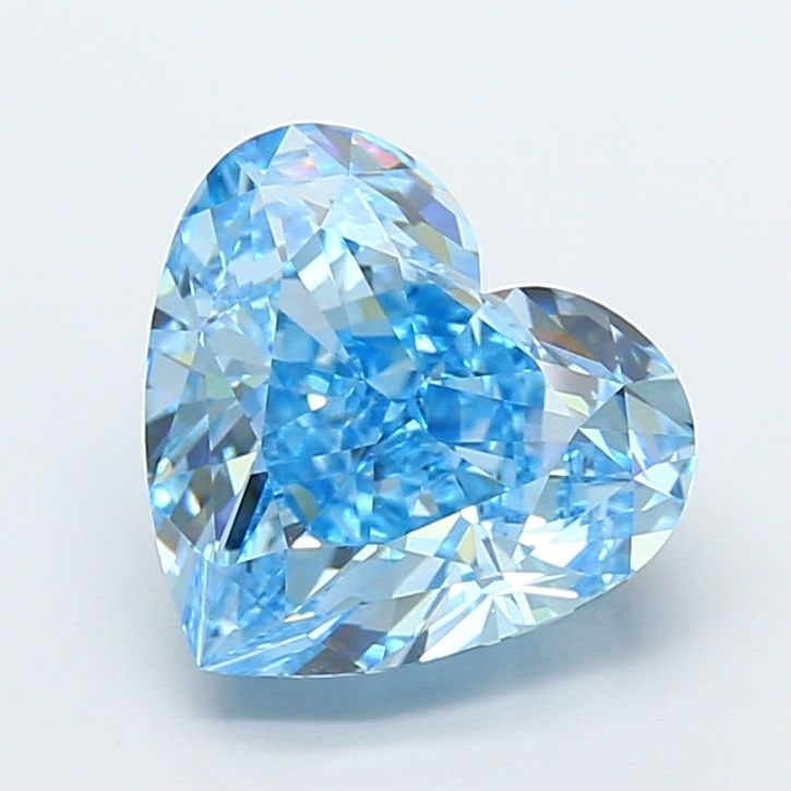 Loose Diamond - HEART 5.54ct Fancy Vivid Blue VS1: Loose Diamond - HEART 5.54ct Fancy Vivid Blue VS1 Source: This is a real non-mined Diamond that has been grown in a lab Shape: HEART Carats: 5.54 Color: Fancy Vivid Blue Certification: IGI Video: