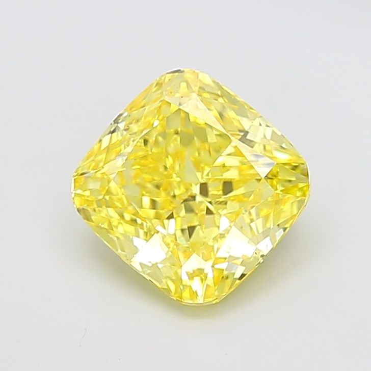 Loose Diamond - CUSHION MODIFIED 3.05ct Fancy Vivid Yellow VS1: Loose Diamond - CUSHION MODIFIED 3.05ct Fancy Vivid Yellow VS1 Source: This is a real non-mined Diamond that has been grown in a lab Shape: CUSHION MODIFIED Carats: 3.05 Color: Fancy Vivid Yellow Cert