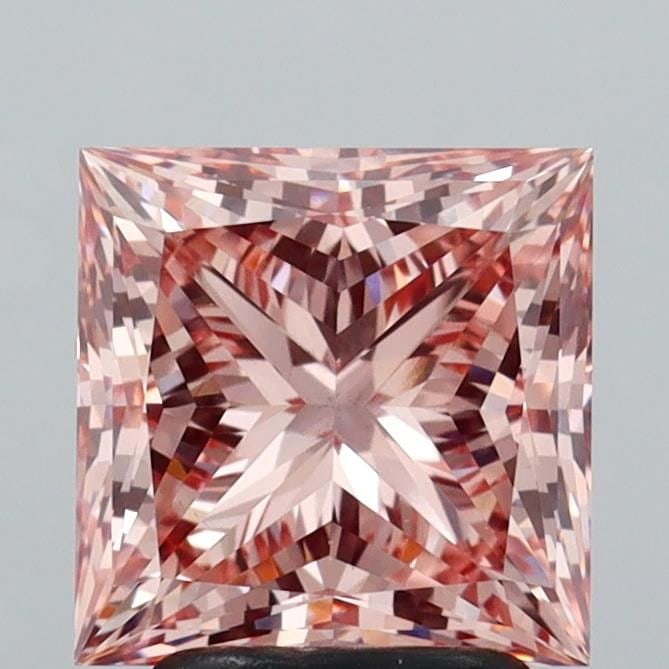 Loose Diamond - PRINCESS 3.04ct Fancy Intense Brownish Pink VS1: Loose Diamond - PRINCESS 3.04ct Fancy Intense Brownish Pink VS1 Source: This is a real non-mined Diamond that has been grown in a lab Shape: PRINCESS Carats: 3.04 Color: Fancy Intense Brownish Pink Ce
