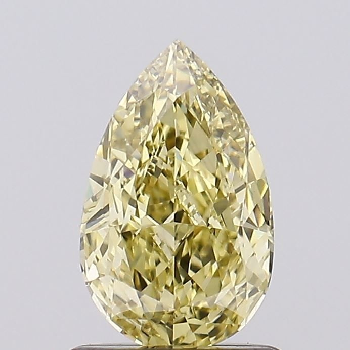 Loose Diamond - PEAR 1.08ct Fancy Yellow VS1: Loose Diamond - PEAR 1.08ct Fancy Yellow VS1 Source: This is a real non-mined Diamond that has been grown in a lab Shape: PEAR Carats: 1.08 Color: Fancy Yellow Certification: IGI Video: