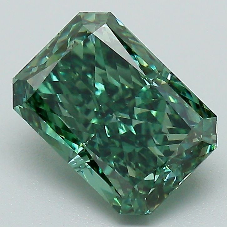 Loose Diamond - RADIANT 2.17ct Fancy Vivid Green VS1: Loose Diamond - RADIANT 2.17ct Fancy Vivid Green VS1 Source: This is a real non-mined Diamond that has been grown in a lab Shape: RADIANT Carats: 2.17 Color: Fancy Vivid Green Certification: IGI Video