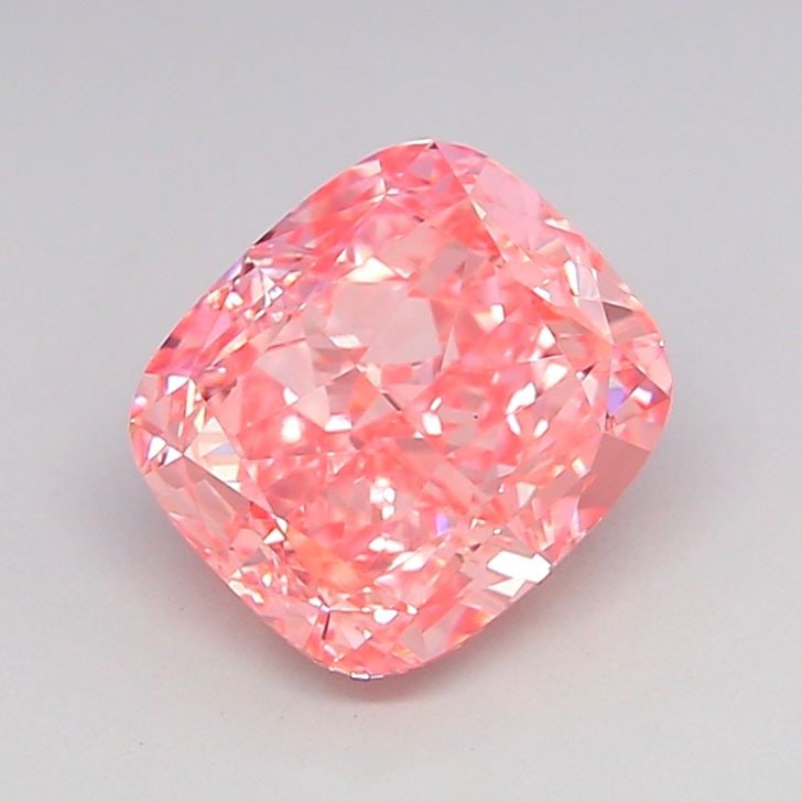 Loose Diamond - CUSHION MODIFIED 2.05ct Fancy Vivid Pink VS1: Loose Diamond - CUSHION MODIFIED 2.05ct Fancy Vivid Pink VS1 Source: This is a real non-mined Diamond that has been grown in a lab Shape: CUSHION MODIFIED Carats: 2.05 Color: Fancy Vivid Pink Certific