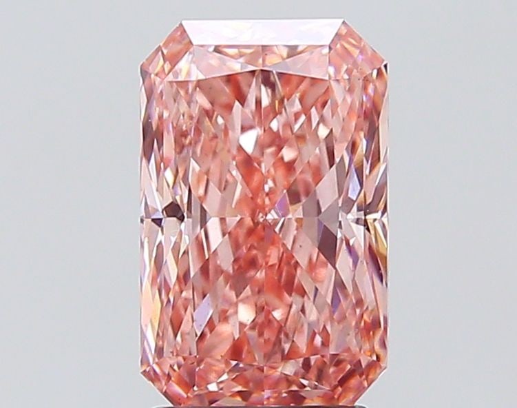 Loose Diamond - RADIANT 3.02ct Fancy Vivid Pink VS2: Loose Diamond - RADIANT 3.02ct Fancy Vivid Pink VS2 Source: This is a real non-mined Diamond that has been grown in a lab Shape: RADIANT Carats: 3.02 Color: Fancy Vivid Pink Certification: IGI Video:
