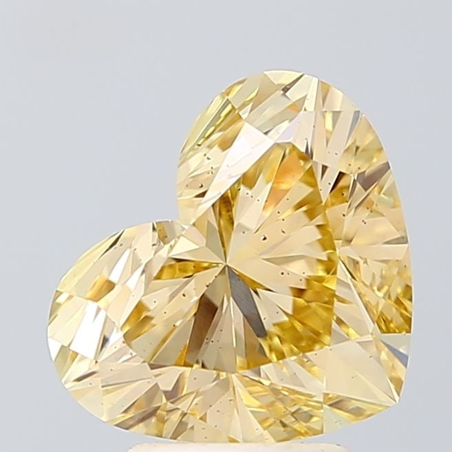 Loose Diamond - HEART 3.51ct Fancy Intense Yellow SI1: Loose Diamond - HEART 3.51ct Fancy Intense Yellow SI1 Source: This is a real non-mined Diamond that has been grown in a lab Shape: HEART Carats: 3.51 Color: Fancy Intense Yellow Certification: IGI Vid