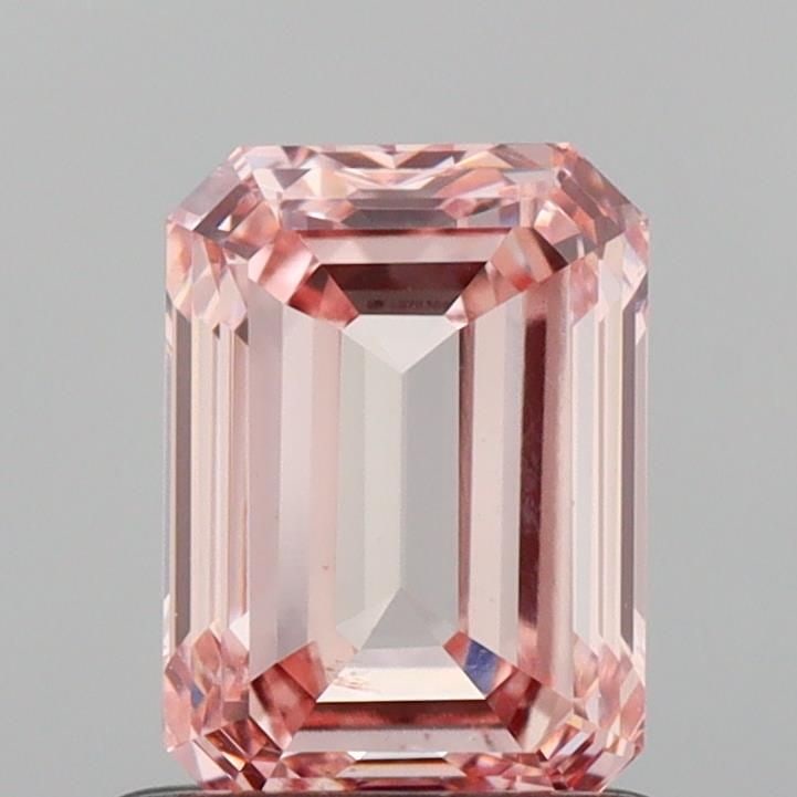 Loose Diamond - EMERALD 1.0ct Fancy Intense Pink VS2: Loose Diamond - EMERALD 1.0ct Fancy Intense Pink VS2 Source: This is a real non-mined Diamond that has been grown in a lab Shape: EMERALD Carats: 1.0 Color: Fancy Intense Pink Certification: IGI Video